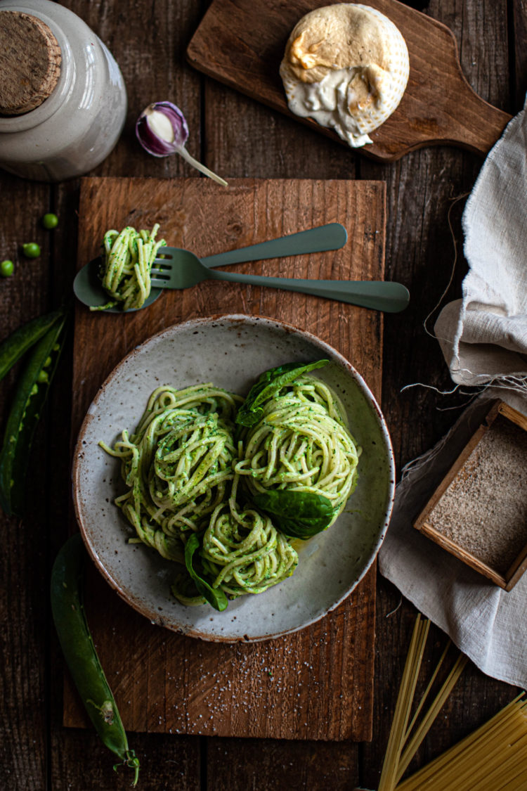 une crème onctueuse aux petits pois et des spaghetti al dente ça vous tente ?